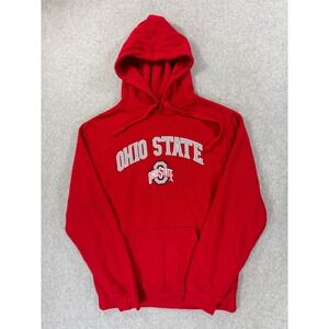 Ohio State Buckeyes Cover One Campus‎ Hoodie Sweatshirt (Men's Medium) Red